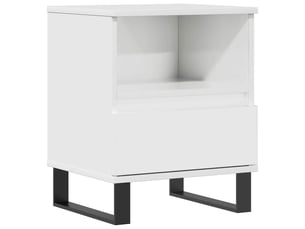 Table de chevet - cabinet de chevet - table de nuit blanc brillant 40x35x50 cm bois d’ingénierie
