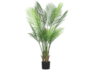 Plante artificielle intérieure 120 cm, palmier arbre artificiel avec pot en plastique et flocage, vert