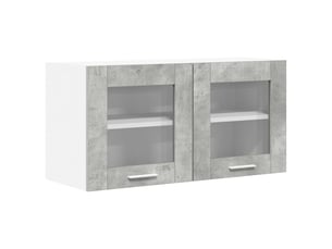 Armoire suspendue moderne grand espace de rangement 80 x 31 x 40 cm en bois d'ingénierie gris béton 02_0053276