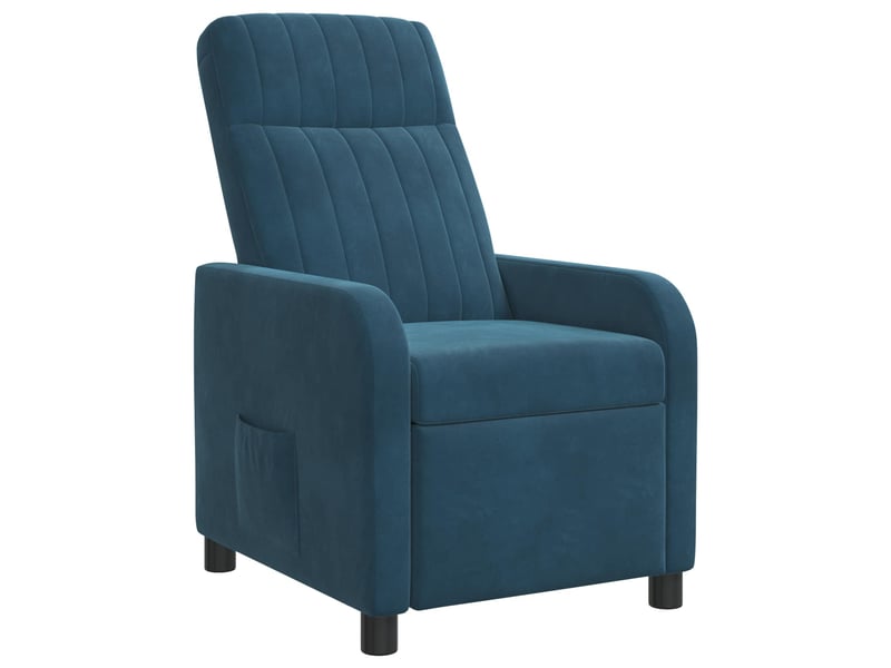  Vidaxl fauteuil inclinable bleu velours (v)  - Conforama D