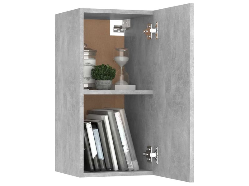  Ensemble de meubles tv 4 pcs gris béton bois d'ingénierie shl42542  - Conforama E