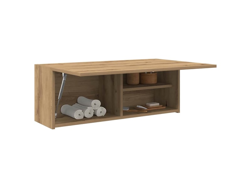  Armoire murale de bain, meuble de rangement chêne artisanal bois d'ingénierie  - Conforama D