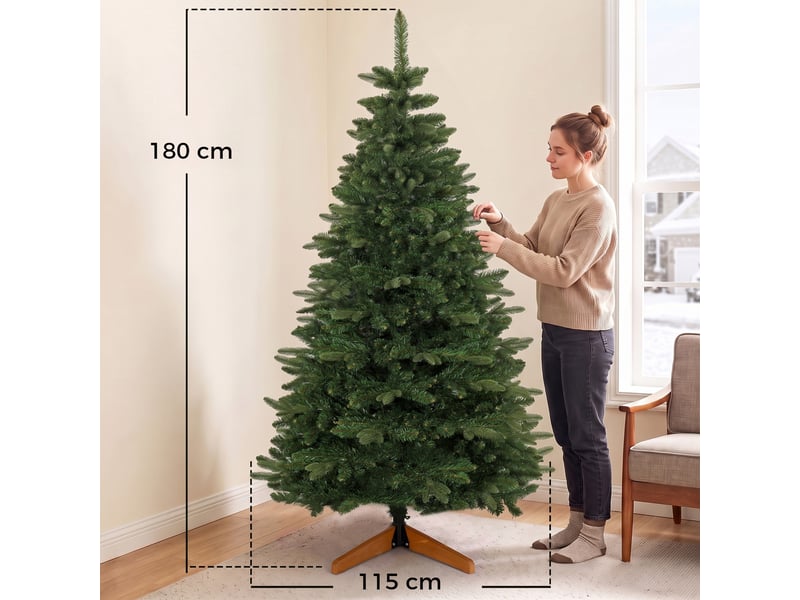  Sapin de noël artificiel noble fir, 961 branches, 180 cm, vert  - Conforama C