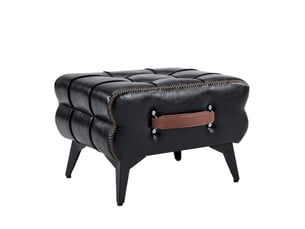Pouf / repose pied MIVRAY noir