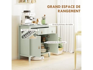 Buffet 2 porte(s) 1 tiroir(s) - 80 cm coloris vert