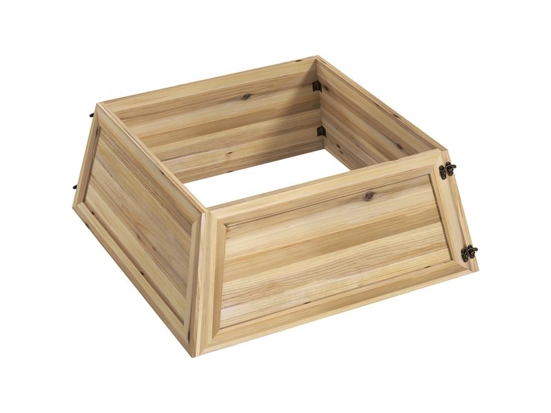  Jupe de sapin de noël 65 x 65 cm, collerette de sapin en bois de sapin naturel  - Conforama A