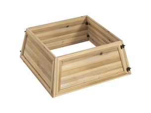 Jupe de sapin de noël 65 x 65 cm, collerette de sapin en bois de sapin naturel