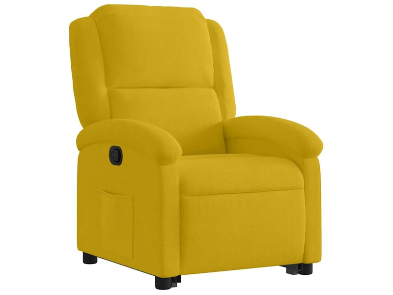  Fauteuil inclinable, fauteuil relax jaune velours shl42312  - Conforama D