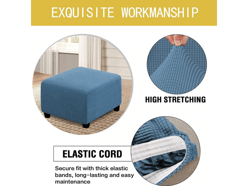  Housse de repose - pieds carrée bleue élastique avec base élastique, lavable XLH-ZLS-009496MF - Conforama D