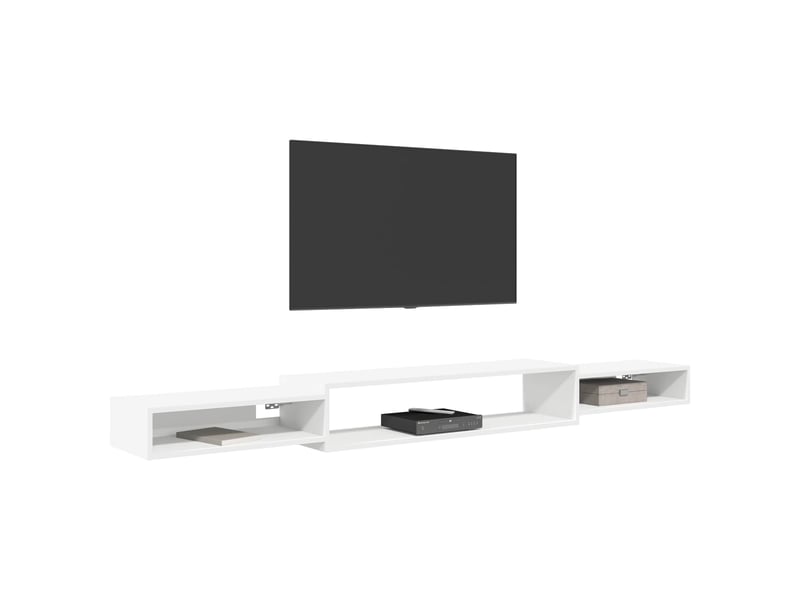  Meuble tv - banc tv - meuble de rangement mural montage mural blanc 220 x 28 x 21 cm  - Conforama C
