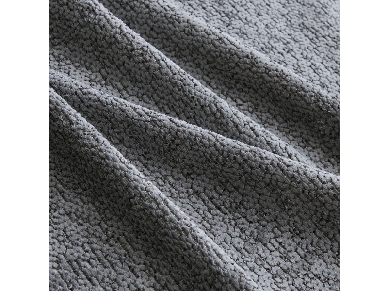  Canapé panoramique coquille 2 places, 2 poufs gris – 210 x 165 x 79 cm Fay Lum - Conforama E