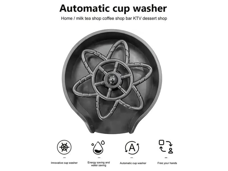  Nettoyeur haute pression pour tasse a cafe automatique appareil de nettoyage pour bar et restaurant compatible avec porte filtres  - Conforama D