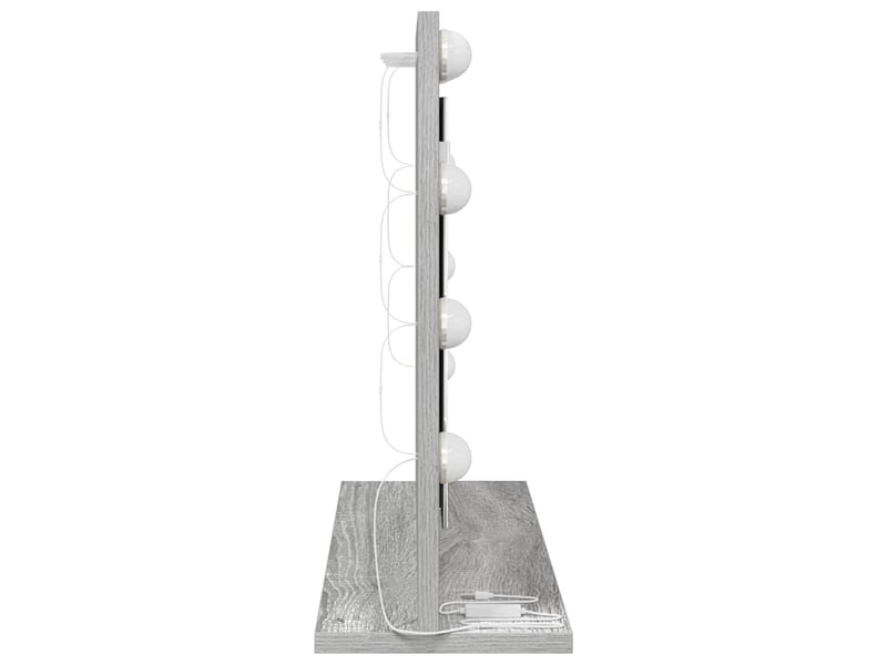 Miroir de vanité, miroir de coiffeuse gris sonoma 60 x 45 x 18 cm rectangulaire cf62782 - Conforama E