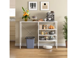 Bibliotheque coloris blanc 4 étagère(s) <strong>MEULVA</strong> <strong></strong> - 120 cm x 85.5 cm