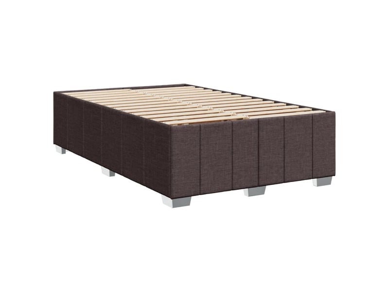  Lit double- lit adulte -  cadre de lit sans matelas marron foncé 120x190 cm tissu  - Conforama B