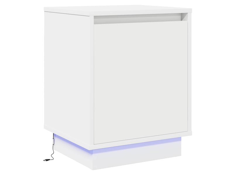  Table de chevet - cabinet de chevet - table de nuit blanc 39 x 34,5 x 50 cm bois d'ingénierie  - Conforama A
