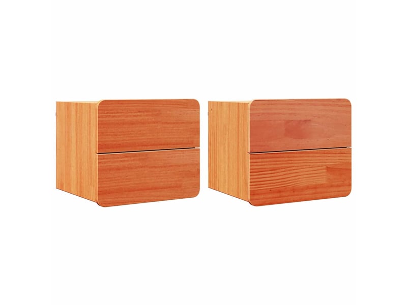 Table de chevet - cabinet de chevet - table de nuit 2 pc marron 39 x 34 x 33 cm bois de pin massif - Conforama A