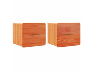 Table de chevet - cabinet de chevet - table de nuit 2 pc marron 39 x 34 x 33 cm bois de pin massif
