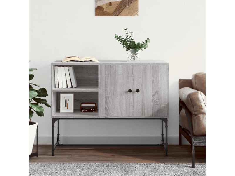  Buffet - bahut - meuble de rangement sonoma gris 100x40x79,5 cm bois d'ingénierie  - Conforama B