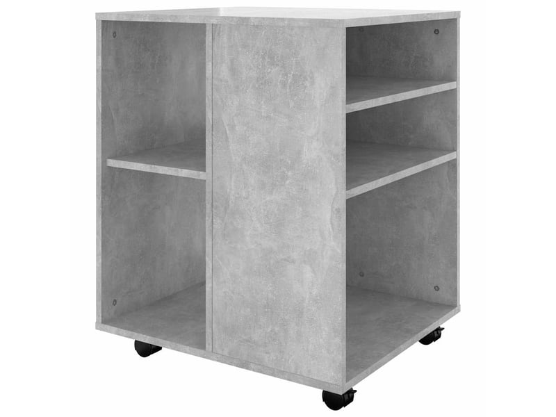  Armoire de rangement, armoire à roulettes gris béton 60x53x72 cm bois d'ingénierie  - Conforama E