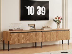 Meuble tv coloris naturel 180 cm <strong>BIQZUYA</strong>  <strong></strong>
