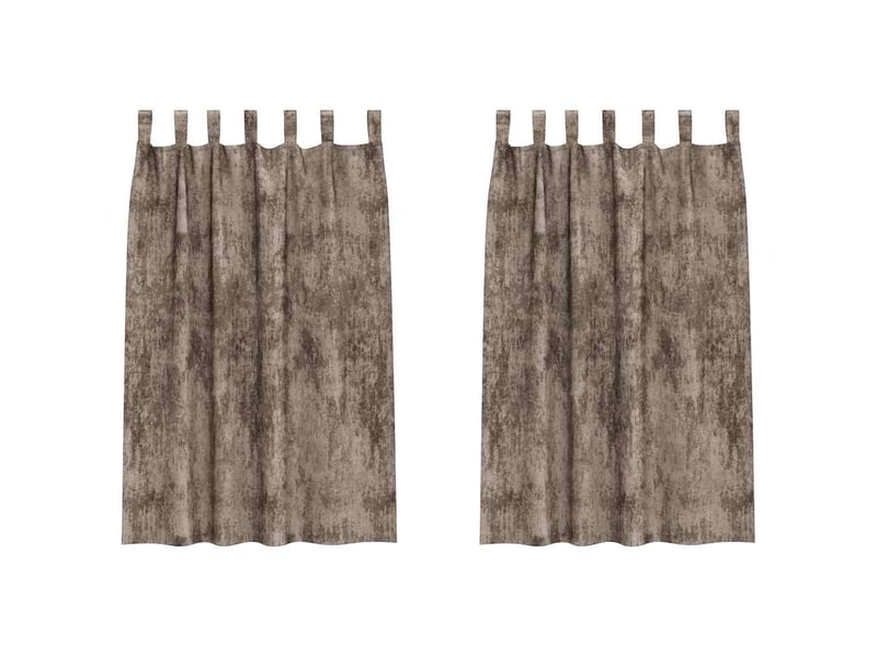  Lot de 2 rideaux en velours, rideaux de fenêtre cappuccino 175 x 140 cm velours cf44157  - Conforama A