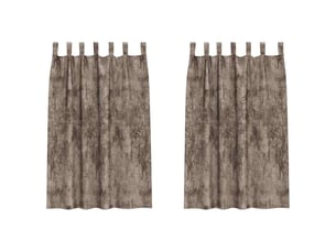 Lot de 2 rideaux en velours, rideaux de fenêtre cappuccino 175 x 140 cm velours cf44157