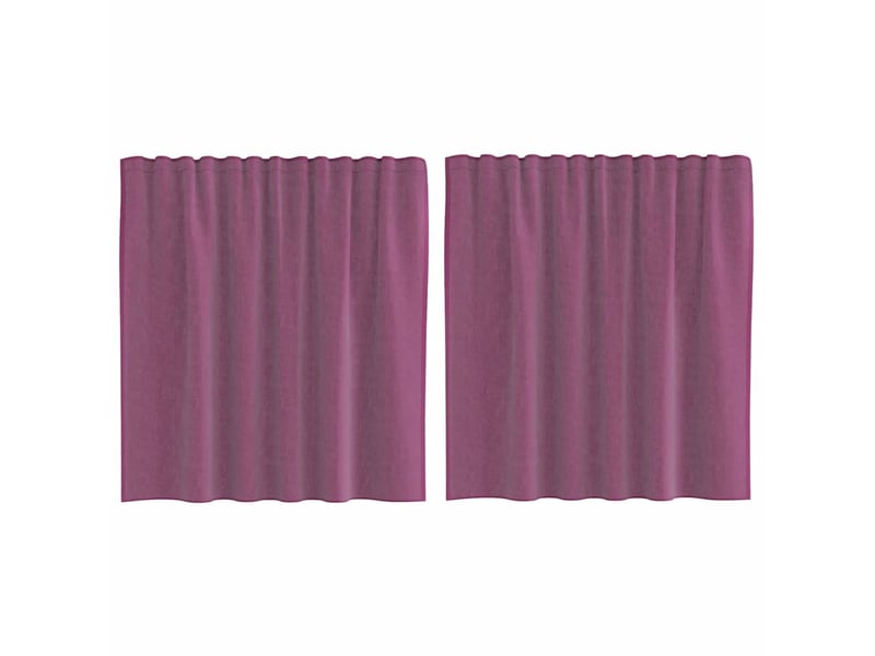  Lot de 2 rideaux en voile, voilages à œillets violets cf44253  - Conforama A
