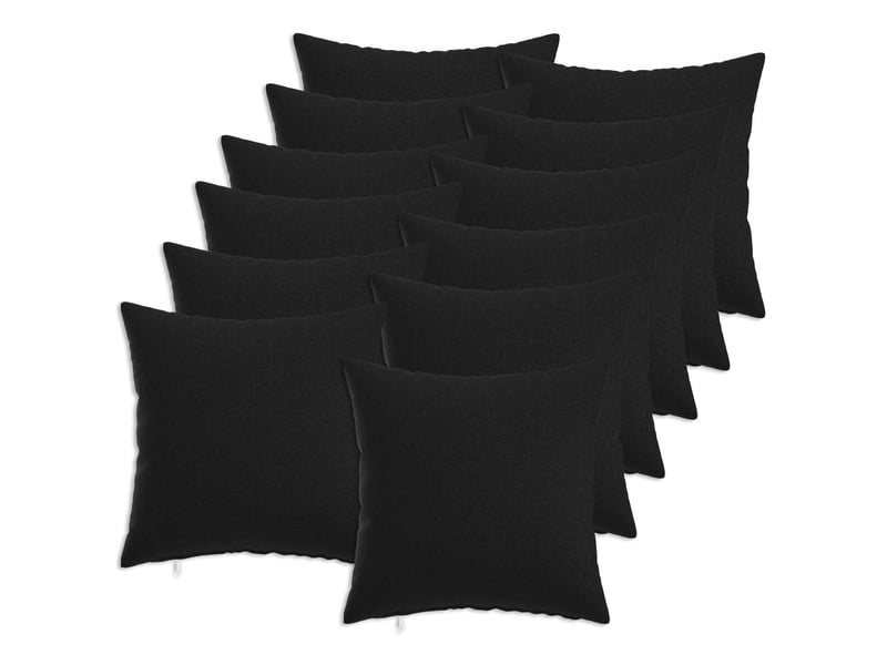  Lot de 12 coussins avec oreiller, coussins décoratifs heerlen noir tissu cf50101  - Conforama B