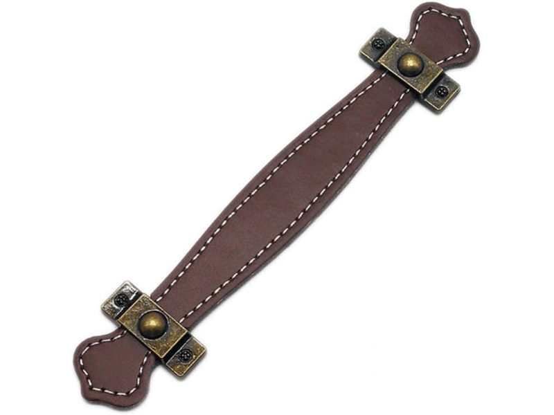  2 pièces de 128 cm de poignée de cuir pour tiroir vintage pour valise, poignée de cuir pratique, poignées pour tiroirs, armoires, portes, marron clair  - Conforama E