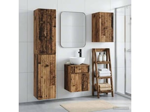 Ensemble de mobilier de salle de bain 3 pc bois ancien cf64283
