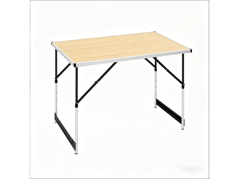 Table de camping pliante, table extérieure réglable en hauteur, repas plein air, jardin, portable  - Conforama A
