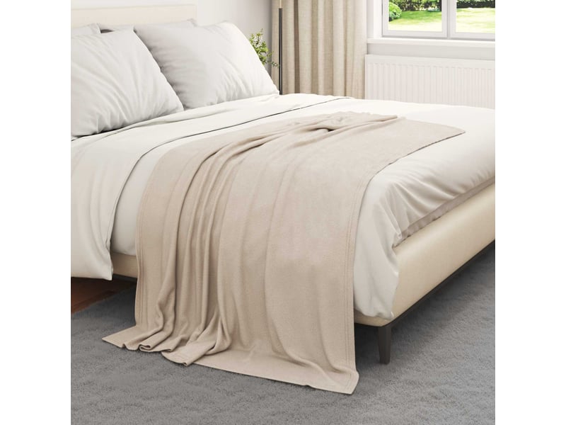  Couverture jetée de canapé 24 pcs beige 170x130 cm 7.43 kg polaire  - Conforama C