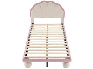 Lit simple 90x200 cm coloris beige