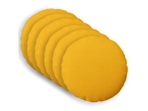 Lot de 6 coussins avec oreiller, coussins décoratifs heerlen jaune clair tissu cf50710