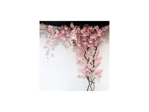 Fleur artificielle 105 cm faux cerisier fleur arbre 3 fourche sakura branche fleur artificielle soie de mariage fond décoration murale,aafgvc