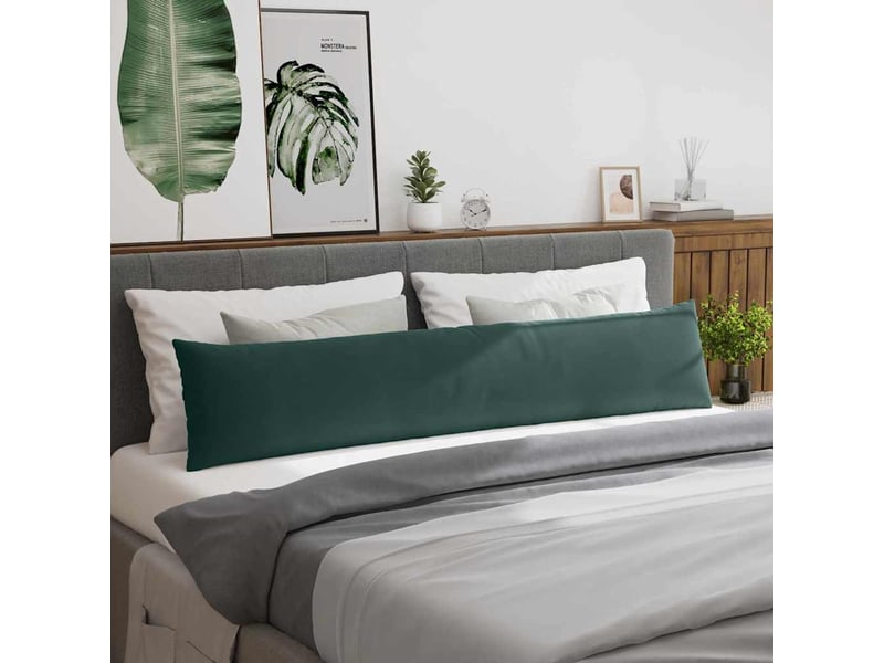 Lot de 2 coussins de canapé, coussins décoratifs vert foncé 200 x 40 cm cf59181 - Conforama D