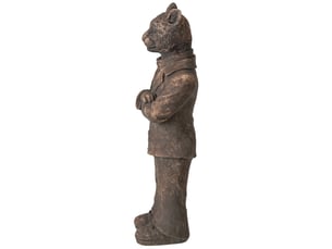 Statue déco léopard zeno 55cm marron