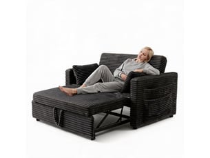 Fauteuil convertible PHK_35XROBPA <strong>GARVEE </strong> Velours côtelé gris