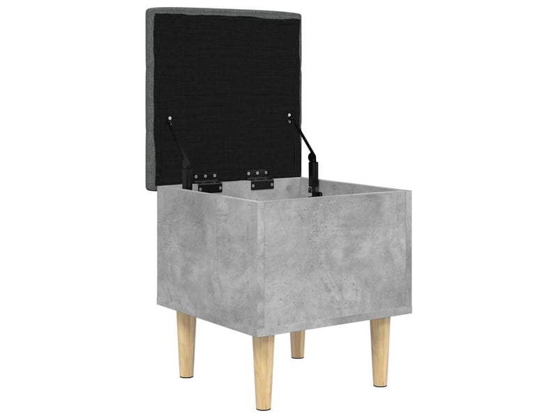  Banc chambre, banc de rangement gris béton 42x42x46 cm bois d'ingénierie  - Conforama D