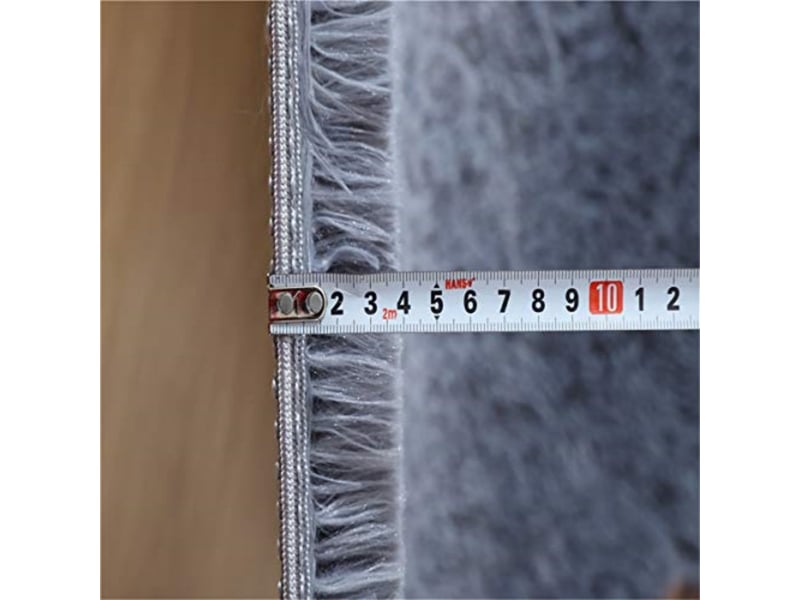  Tapis de salon de style moderne, confortable, antidérapant et doux, idéal pour le salon et la chambre (blanc, 120x120 cm)  - Conforama E
