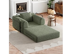Canapé-lit 2-en-1 94x91,4x69,8 cm convertible vert