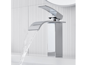 Robinet de lavabo galvanisé avec douchette cascade, robinet de salle de bain avec douchette, robinet de lavabo