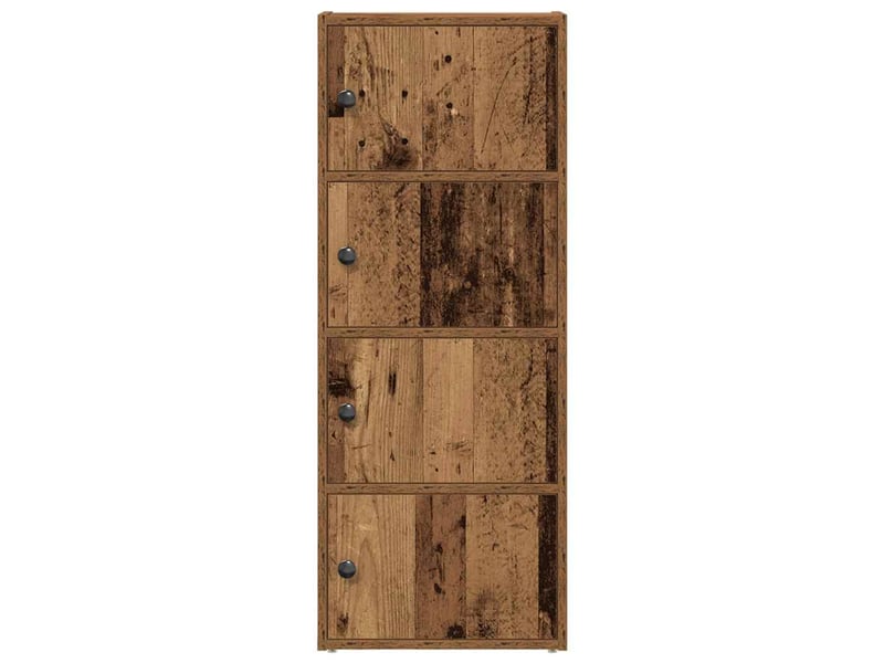  Bibliothèque, meuble de rangement salon vieux bois 40x24x102 cm bois d'ingénierie  - Conforama D