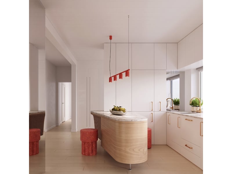  Lustre rayo 4 rouge aluminium moderne 208x122x6cm SL.3256 - Conforama C