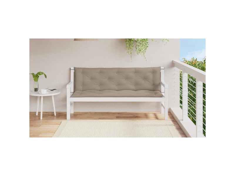  Coussin de banc de jardin, coussin d'assise taupe 150x(50+50)x7 cm tissu oxford cf52832  - Conforama C