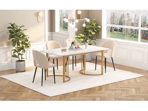 Ensemble table rectangulaire  4 chaise(s)  <strong>REDOM</strong> <strong></strong> 