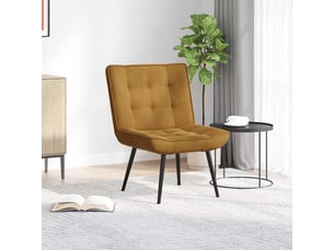 Chaise de relaxation, chaise de salon marron 64x74x84 cm velours cf28267