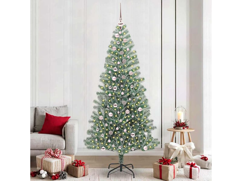  Sapin de noël, arbre de noël artificiel floconné de neige avec lumière led cf61624  - Conforama B