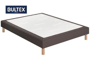 Sommier Tapissier Bouclette Beige 150x200 Cm - Structure Bois Massif, Livré Assemblé, Hauteur 35 Cm